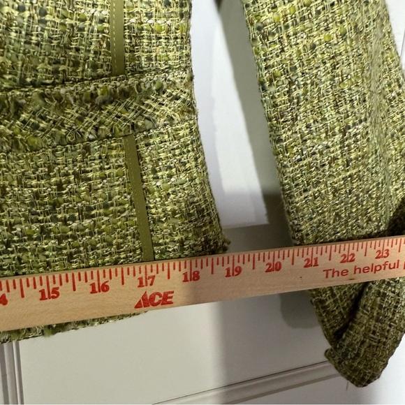Talbots Blazer Jacket Green and Black Tweed Size 4 Made of Italian Fabric Career - Picture 4 of 12